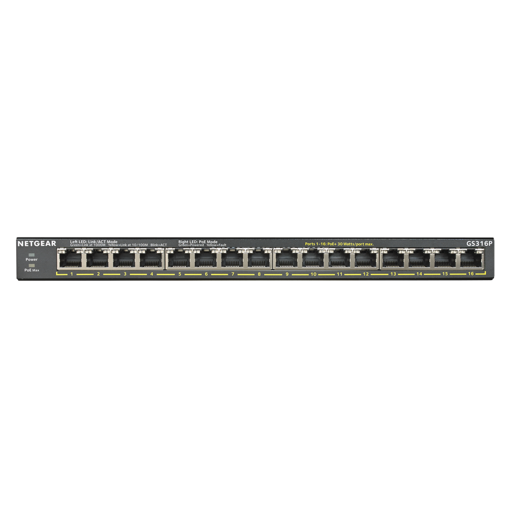 NETGEAR SOHO 16-port PoE+ Gigabit Unmanaged Switch (115W PoE Budget)