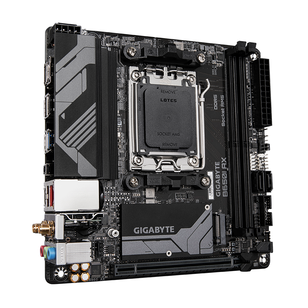 Gigabyte B650I AX/AMD AM5/ITX/2x DDR5 up to 96BG/6400MHz/PCIe 4.0 x1/M.2 x1