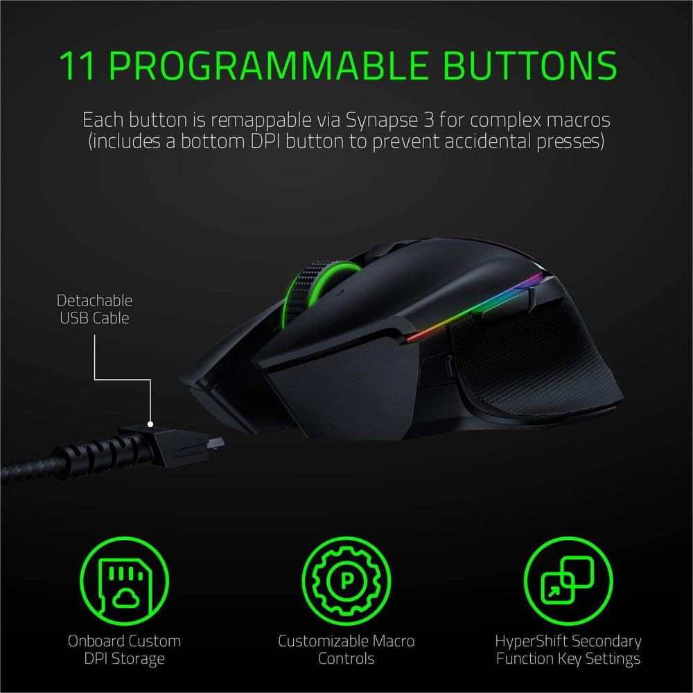 Razer Basilisk Ultimate -Wireless Gaming Mouse with Charging Dock - AP Packaging