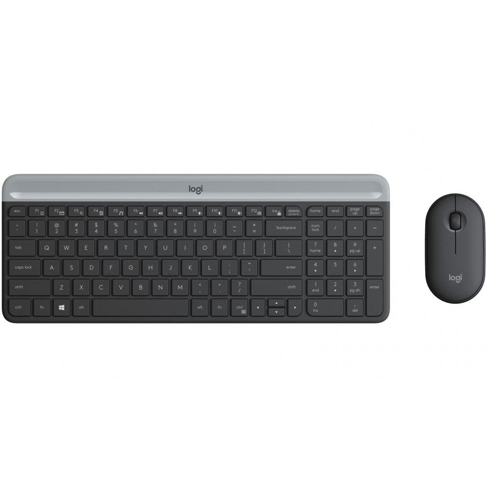 Logitech Slim Wireless Keyboard and Mouse Combo MK470 Black