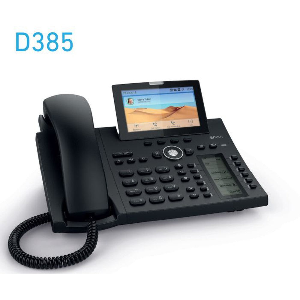 SNOM D385 12 Line IP Phone, SIP Desktop Phone Colour, SmartScreen, Sen