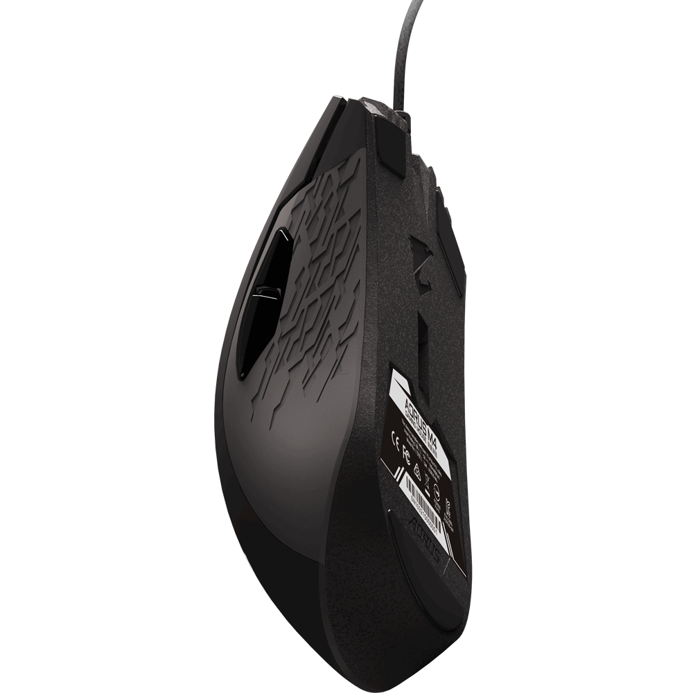 Gigabyte AORUS M4 Gaming Mouse 6400dpi Pixart 3988 Optical Sensor 4 side buttons USB Corded RGB Fusion 2.0