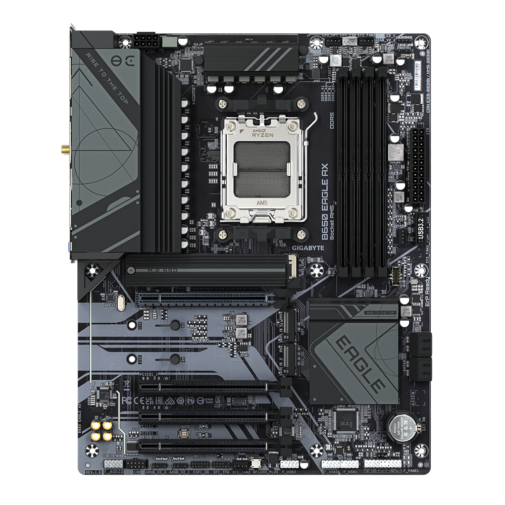 Gigabyte B650 EAGLE AX/AMD AM5/ATX/4x DDR5 up to 192GB/7600MHz/PCIe 4.0 x1 3.0 x1/M.2 x3