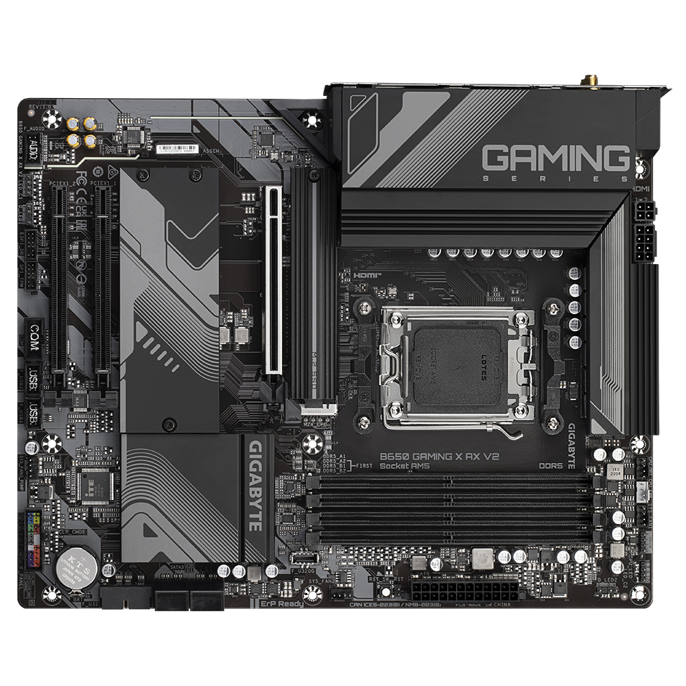 Gigabyte B650 GAMING X AX V2/AMD AM5/ATX/4x DDR5 up to 192GB/8000MHz/PCIe 4.0 x1 3.0 x1/M.2 x3