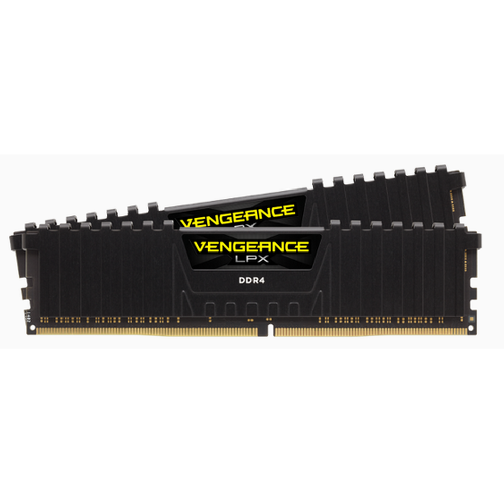 CORSAIR Vengeance LPX DDR4 3000MHz 16GB 2 x 288 DIMM Unbuffered 16-20-20-38 Black Heat spreader 1.35V XMP 2.0 Supports 6th Intel Core i5/i7