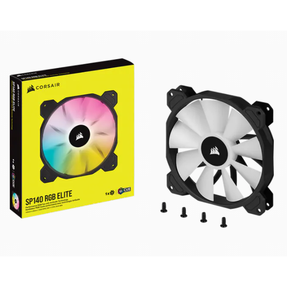 Corsair SP140 RGB ELITE 140mm RGB LED Fan with AirGuide Single Pack