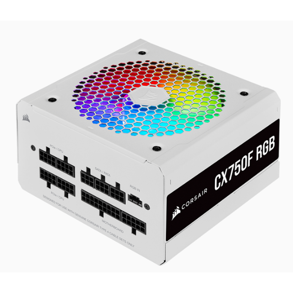 CORSAIR CXF Series Power Supply 750 Watt RGB White