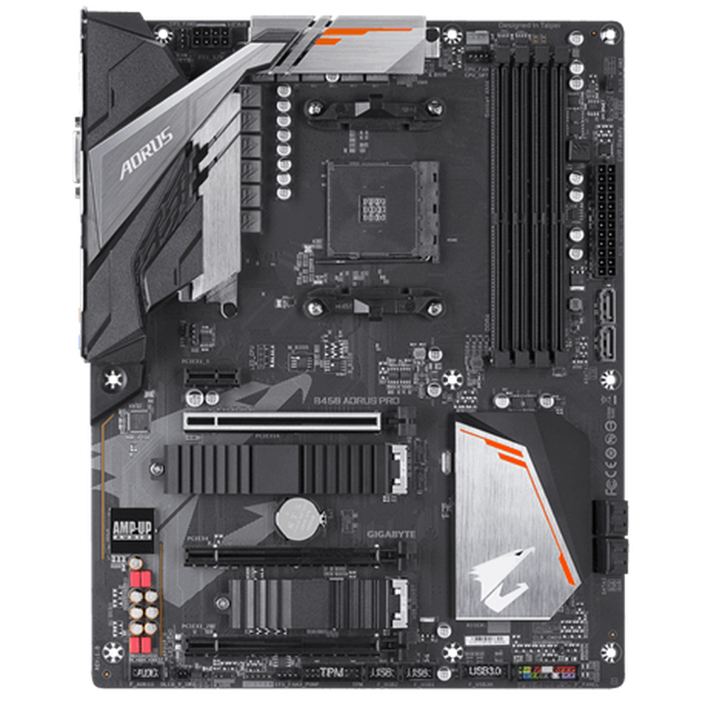 Gigabyte AMD B450 AORUS PRO AM4 4xDDR4 1xHDMI 1xDVI 1xType-C 1xRJ45 4xPCI-E ATX 2xM.2 6xSATA