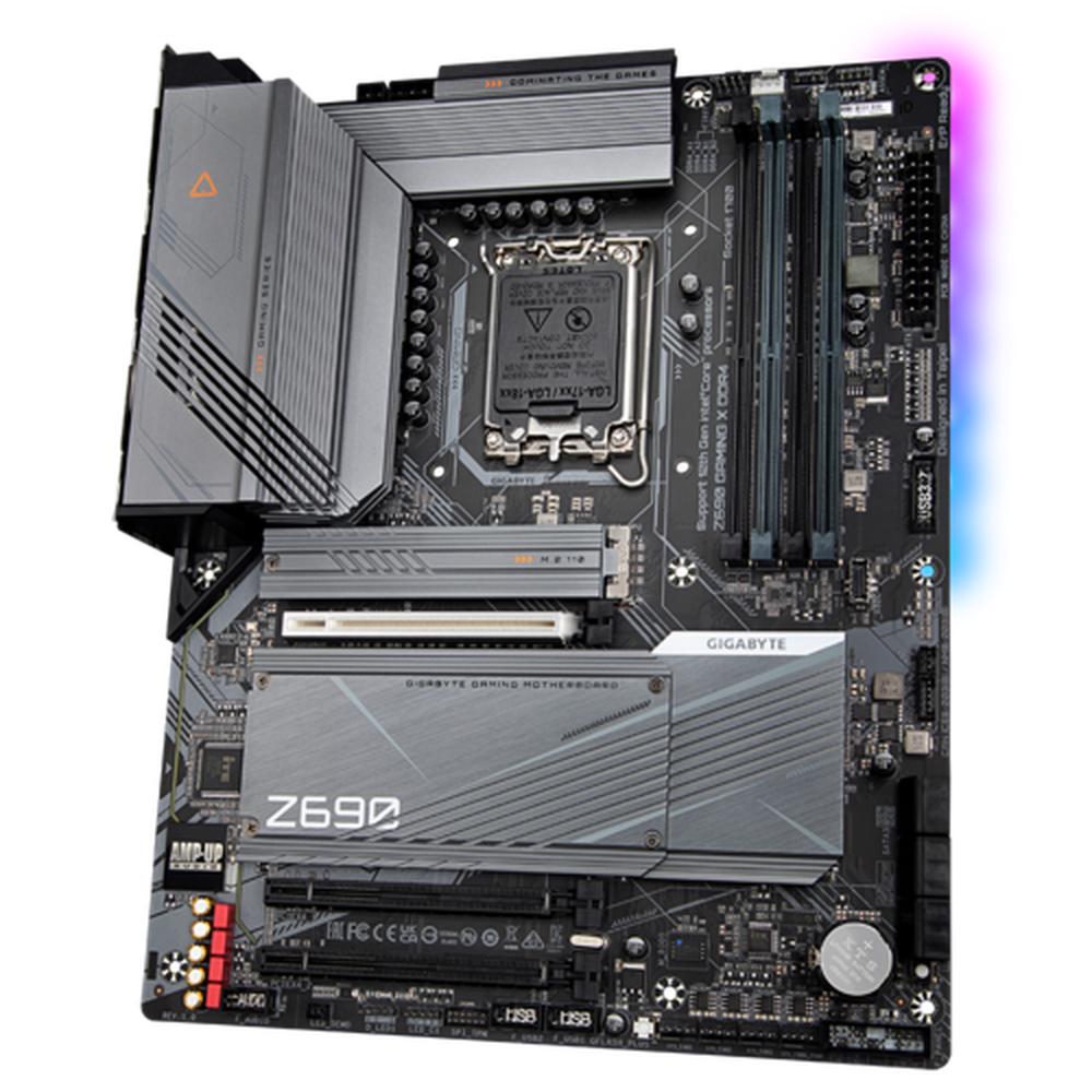 Intel Z690 GAMING MB w Direct 16+1+2 Phases Digital VRM PCIe 5.0 Fully Covered Thermal 4 x PCIe 4.0 M.2 w Enlarged Thermal Guard 2.5GbE LAN 120dB