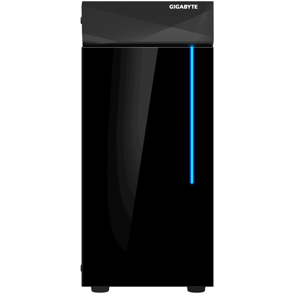 Gigabyte C200 Glass Mid Tower 2x3.5" Bays 2X2.5" Bays 2xUSB3.0 RGB LED Switch Audio In & Out ATX Detachable Dust Filters