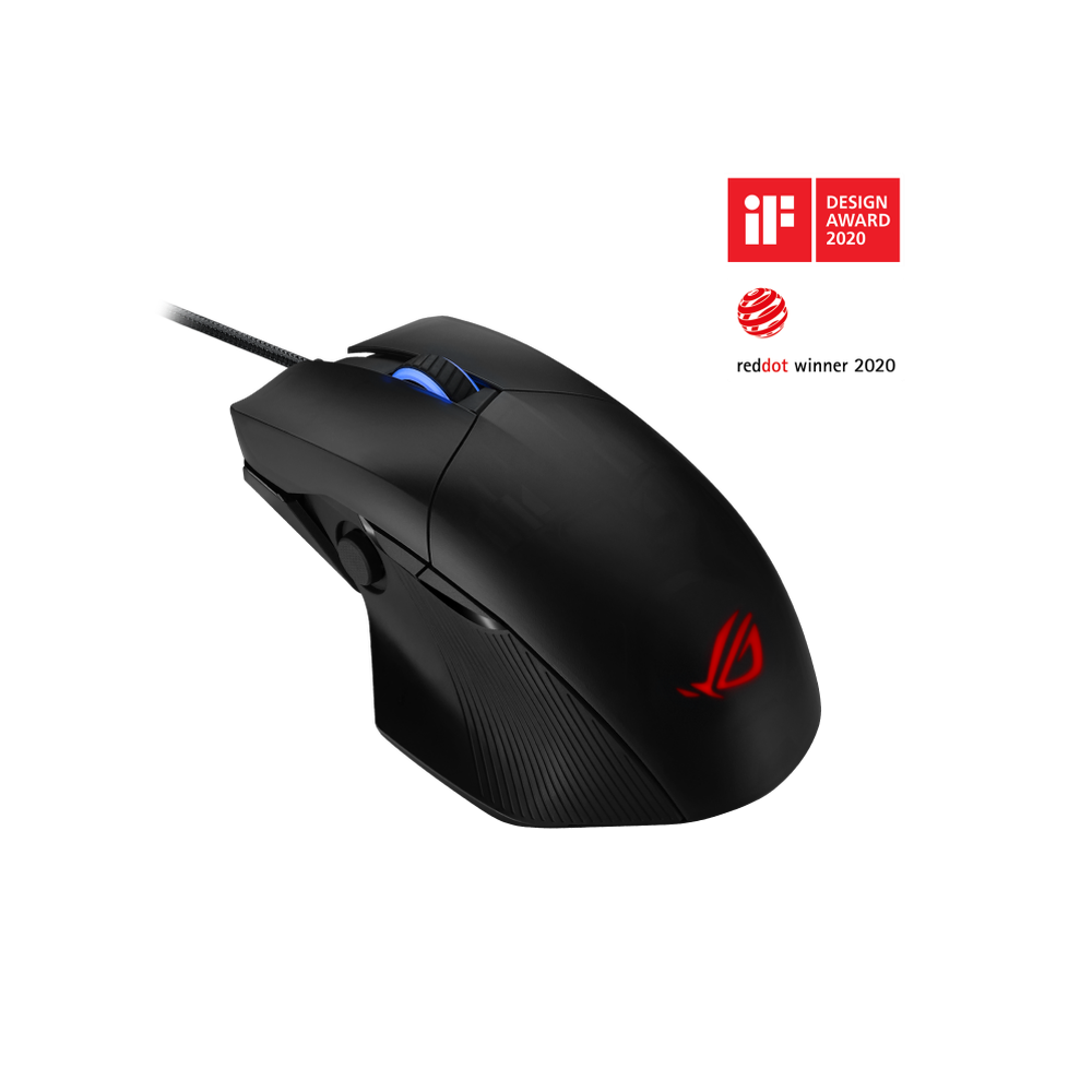 Asus ROG Chakram Core gaming mouse featuring programmable joystick advanced 16000 dpi sensor push-fit switch sockets design adjustable weight stealth