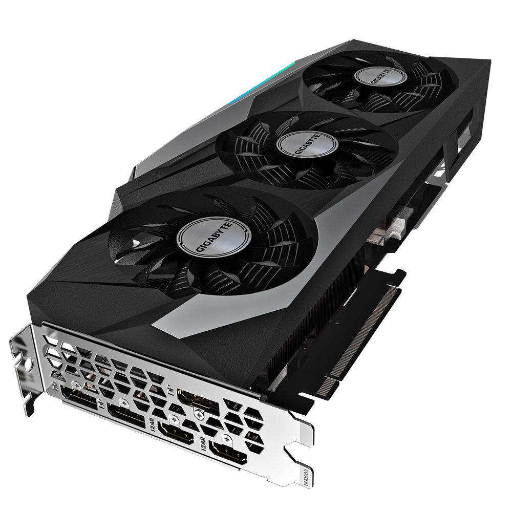 Gigabyte NVIDIA GeForce RTX 3080 Ti Integrated with 12GB GDDR6X 384-bit memory interface WINDFORCE 3X Cooling System with alternate spinning fans RGB Fusio