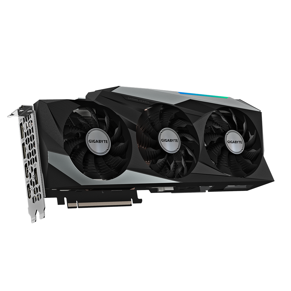 Gigabyte NVIDIA GeForce RTX 3080 Ti Integrated with 12GB GDDR6X 384-bit memory interface WINDFORCE 3X Cooling System with alternate spinning fans RGB Fusio