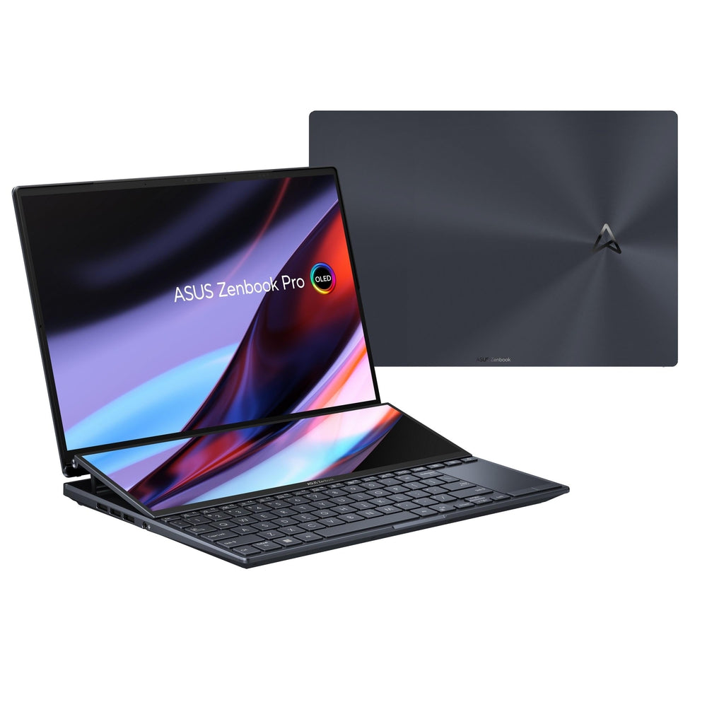 Zenbook Pro Duo - i9-13900H/14.5" WQXGA+ (2880 x 1800) OLED Touch/LPDDR5 32GB/1TB SSD/RTX 4050/Windows 11 Pro /Stylus (Black)/ 1YR