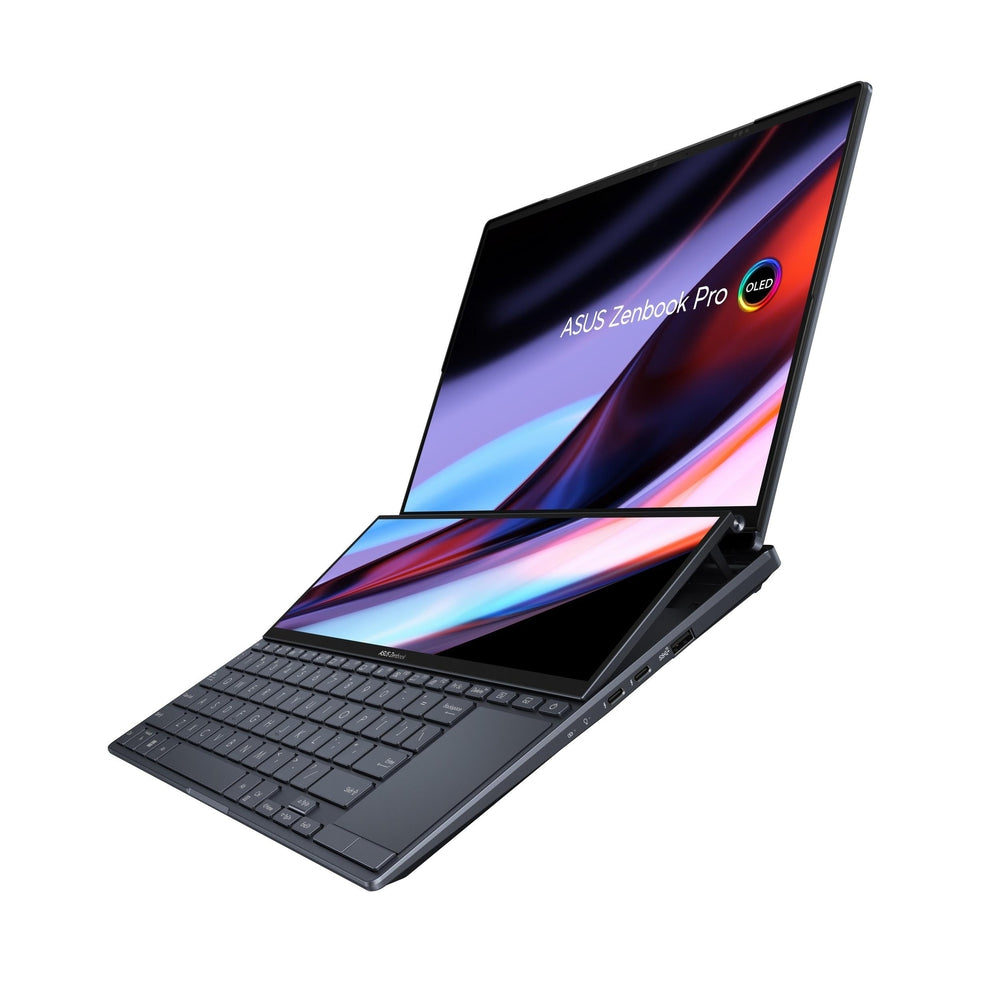 Zenbook Pro Duo - i9-13900H/14.5" WQXGA+ (2880 x 1800) OLED Touch/LPDDR5 32GB/1TB SSD/RTX 4050/Windows 11 Pro /Stylus (Black)/ 1YR